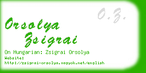 orsolya zsigrai business card